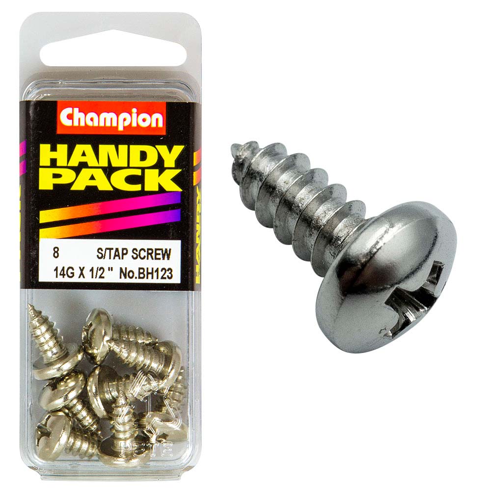 Champion 14G X 1/2In S/Tap Set Screw - Pan Hd