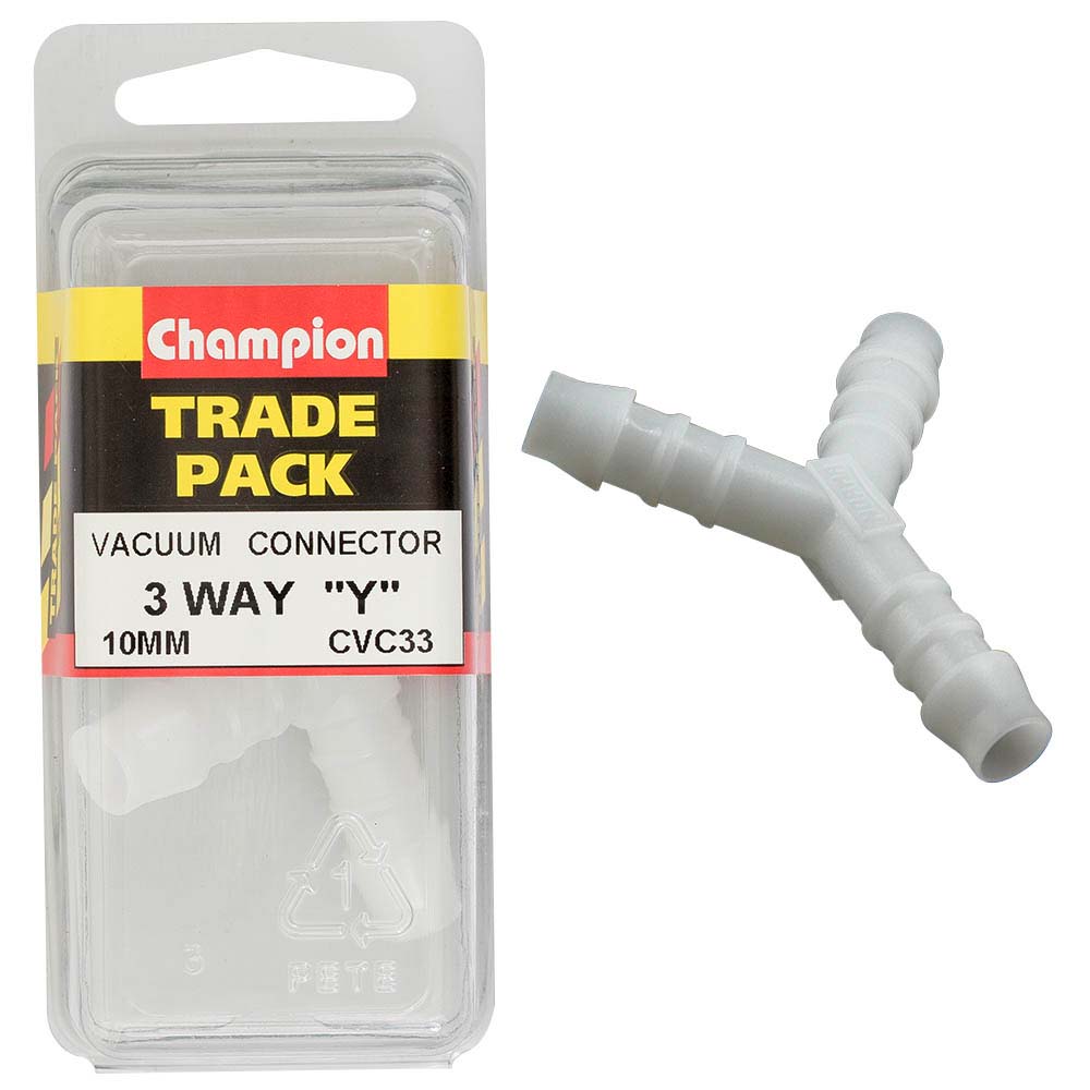 Champion Vacuum Hose - 3 Way Y Piece 10Mm