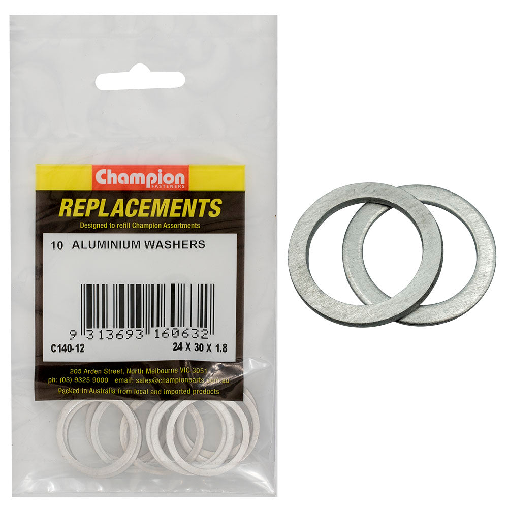 Champion M24 X 30 X 1.8Mm Aluminium (Sump Plug) Washer -10Pk