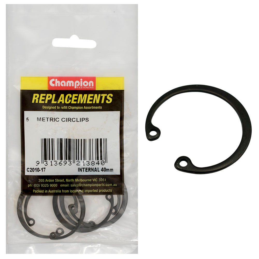 Champion 40Mm Internal Circlip -5Pk