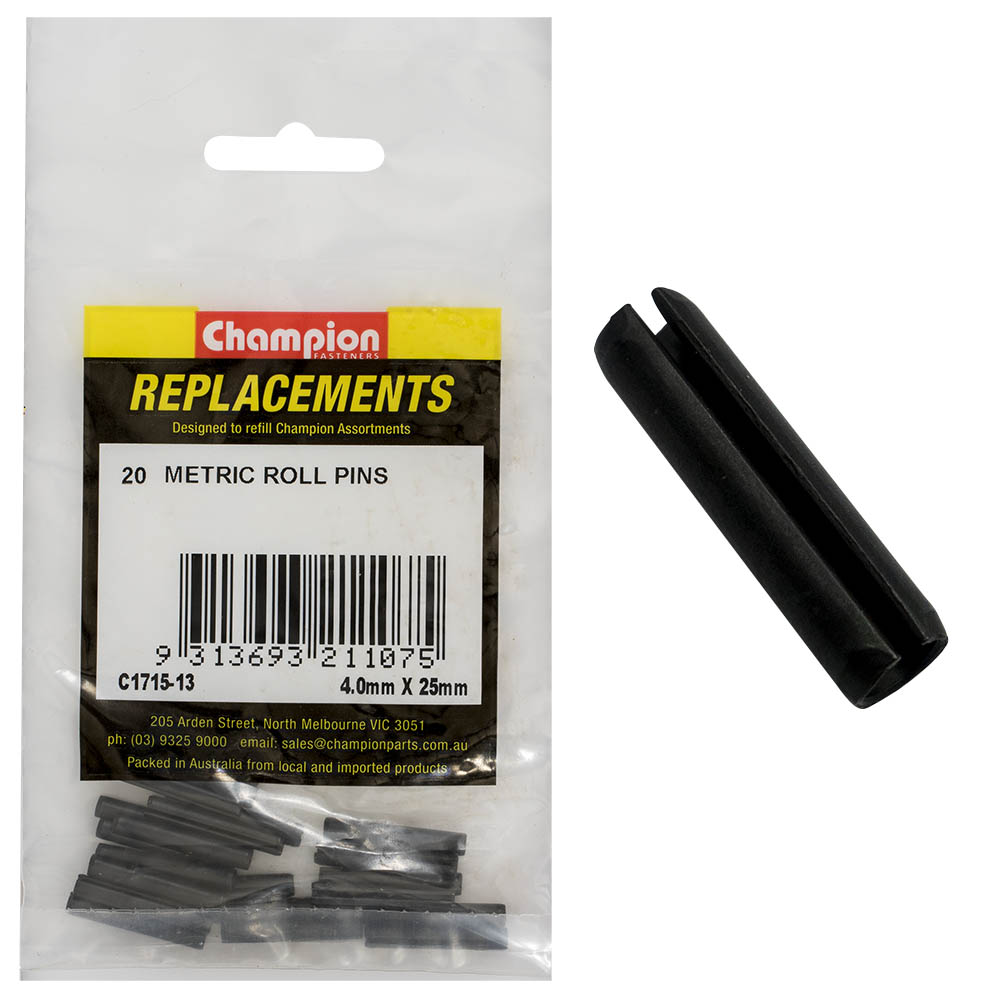 Champion 4Mm X 25Mm Roll Pin -20Pk