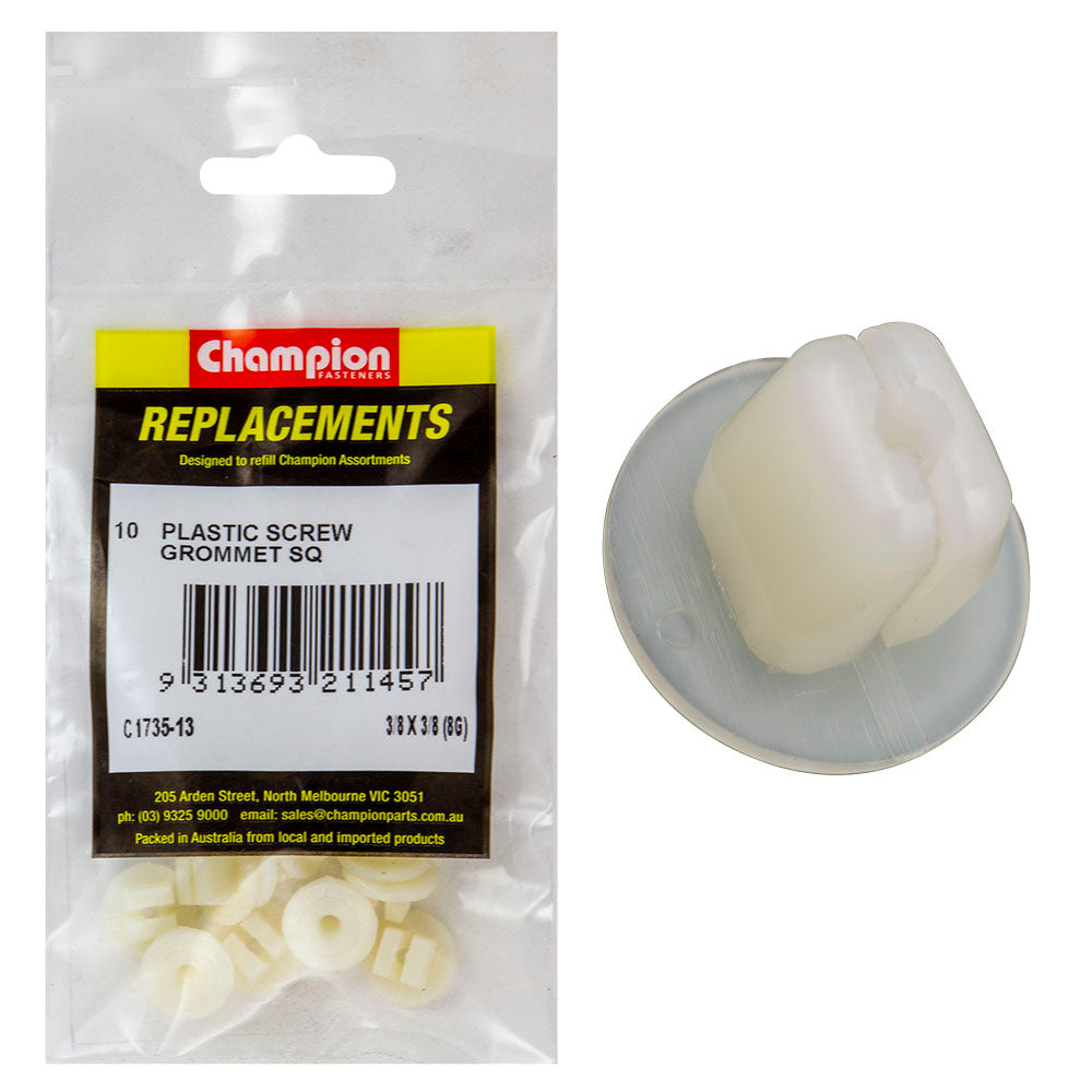 Champion Screw Grommet Sq 3/8X3/8-8G