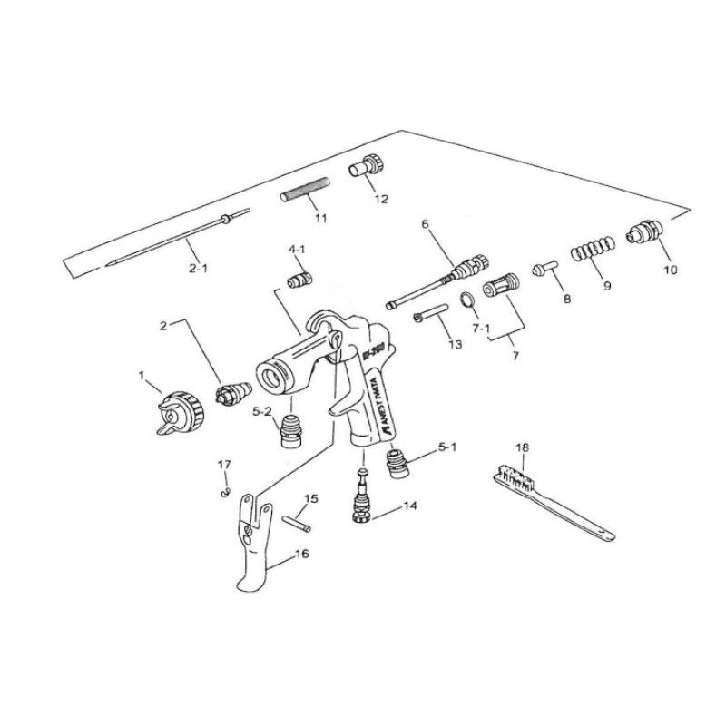 Iwata Needle / Nozzle Set 1.2Mm For Wa200