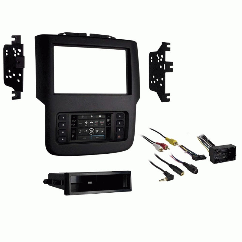 Fitting Kit Dodge Ram 1500 , 2500 2013 - 2017 Din & Double Din (With 4.3 Inch Touch Screen) (Black)