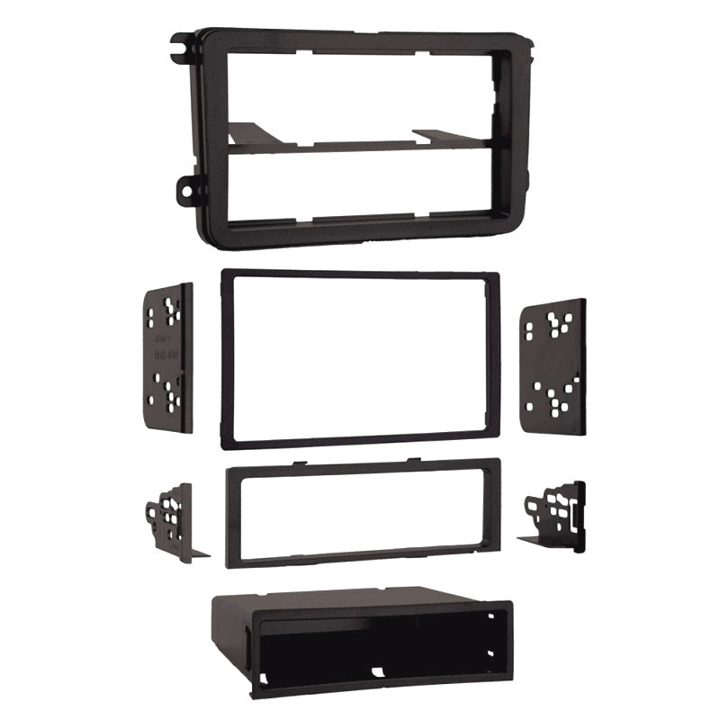 Fitting Kit Vw , Passat , Golf , Polo , Tiguan , Caddy , Amarok / Skoda Din & Double Din (Black)