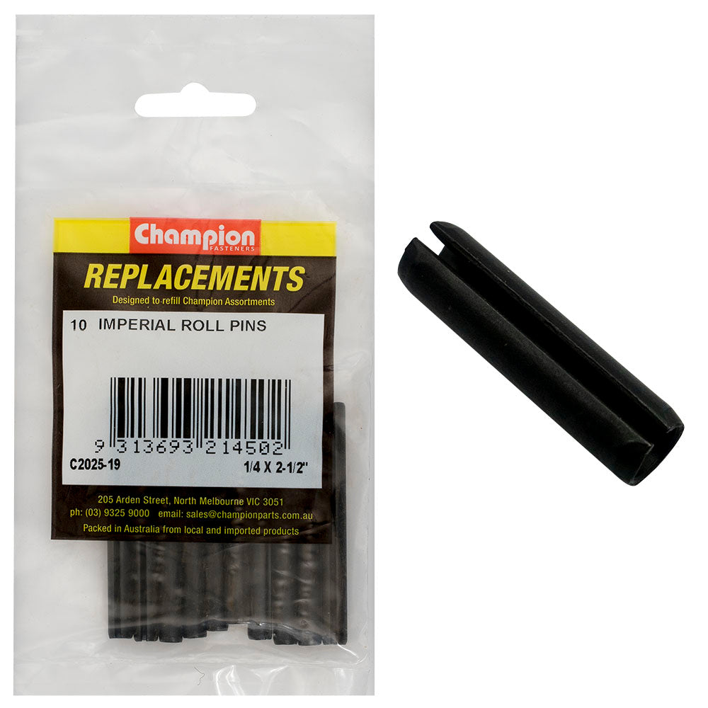 Champion 1/4 X 2-1/2In Imperial Roll Pin -10Pk