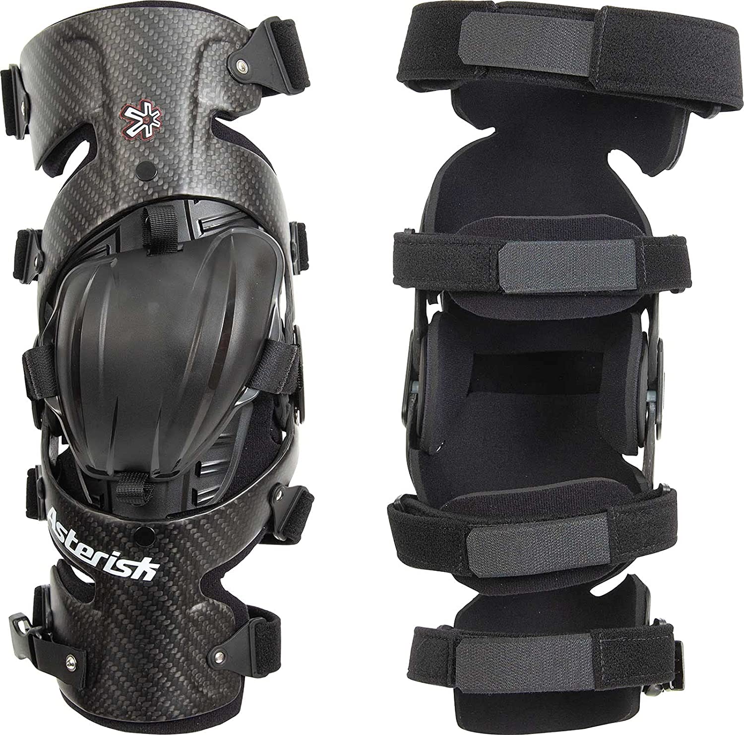 Knee Brace Asterisk Carbon Cell Large Pair For Dirtbike Riders