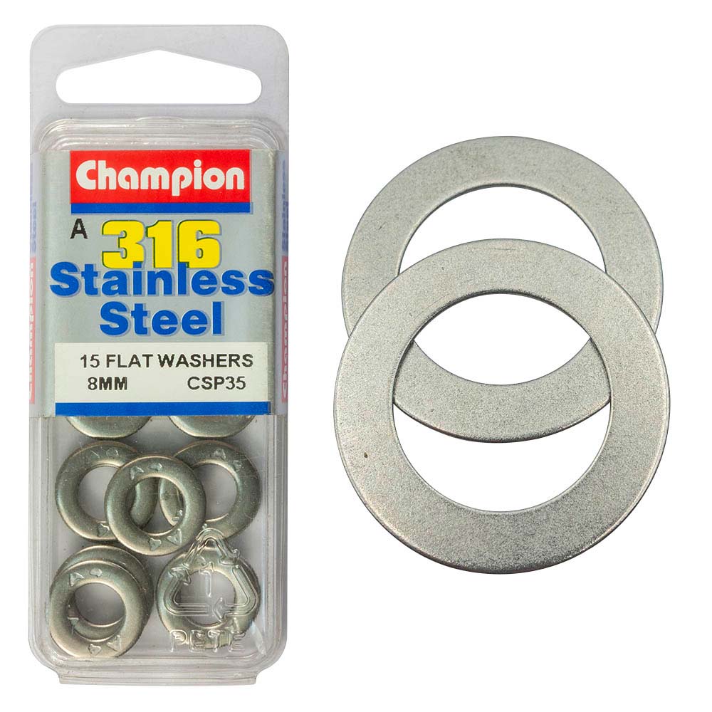 Champion 316/A4 M8 Flat Washer (A)