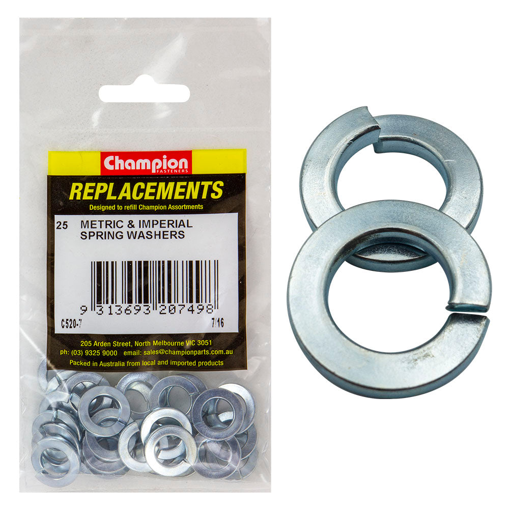 Champion 7/16In Flat Section Spring Washer -25Pk