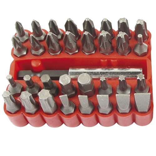 Worldwide Screwdriver Bit Set 33Pc Standard (Torx , Hex, Flat, Phillips, Pozi)