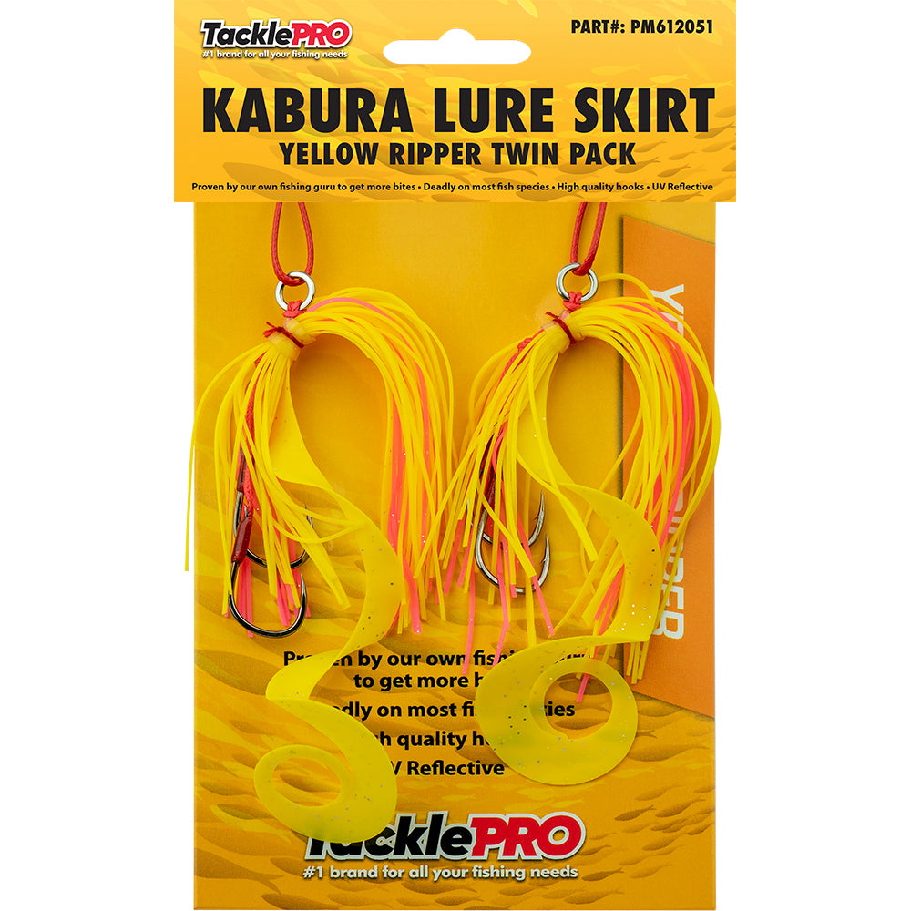 Tacklepro Kabura Lure Skirt - Yellow Ripper (Twin Pack)