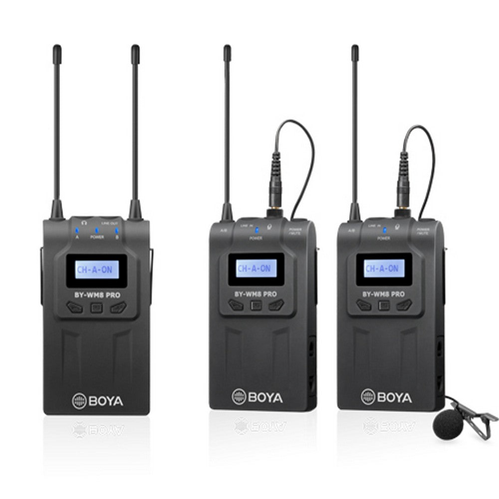 Boya Upgraded Uhf Dual Channel Wireless Mic System
