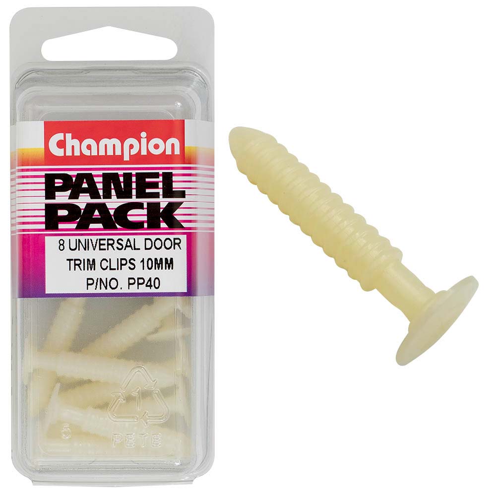 Champion Universal Door Trim Bush White 10Mm -8Pk