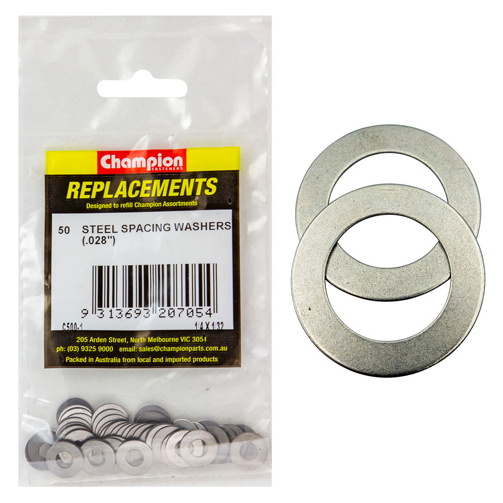 Champion 1/4In X 9/16In X 1/32In (22G) Steel Spacing Washer