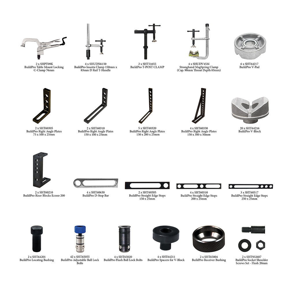 Stronghand Rhino Cart 3D Fixturing Kit Only - 122Pc