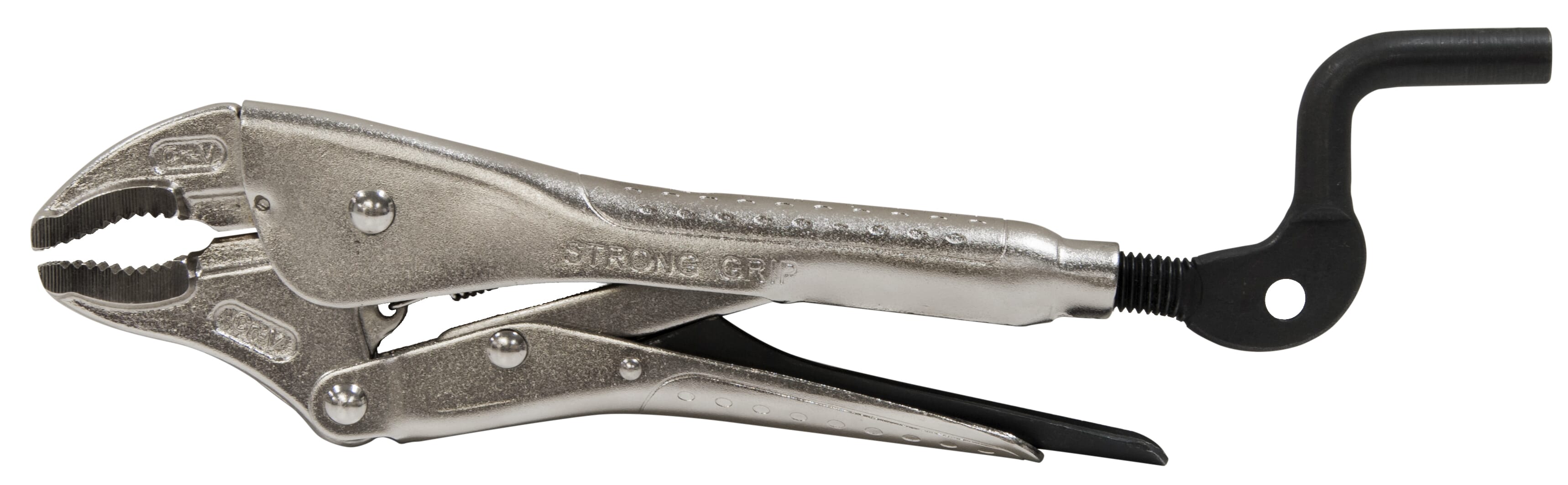 Strong Hand Jaw Pliers, Crank Handle, Curved Jaw