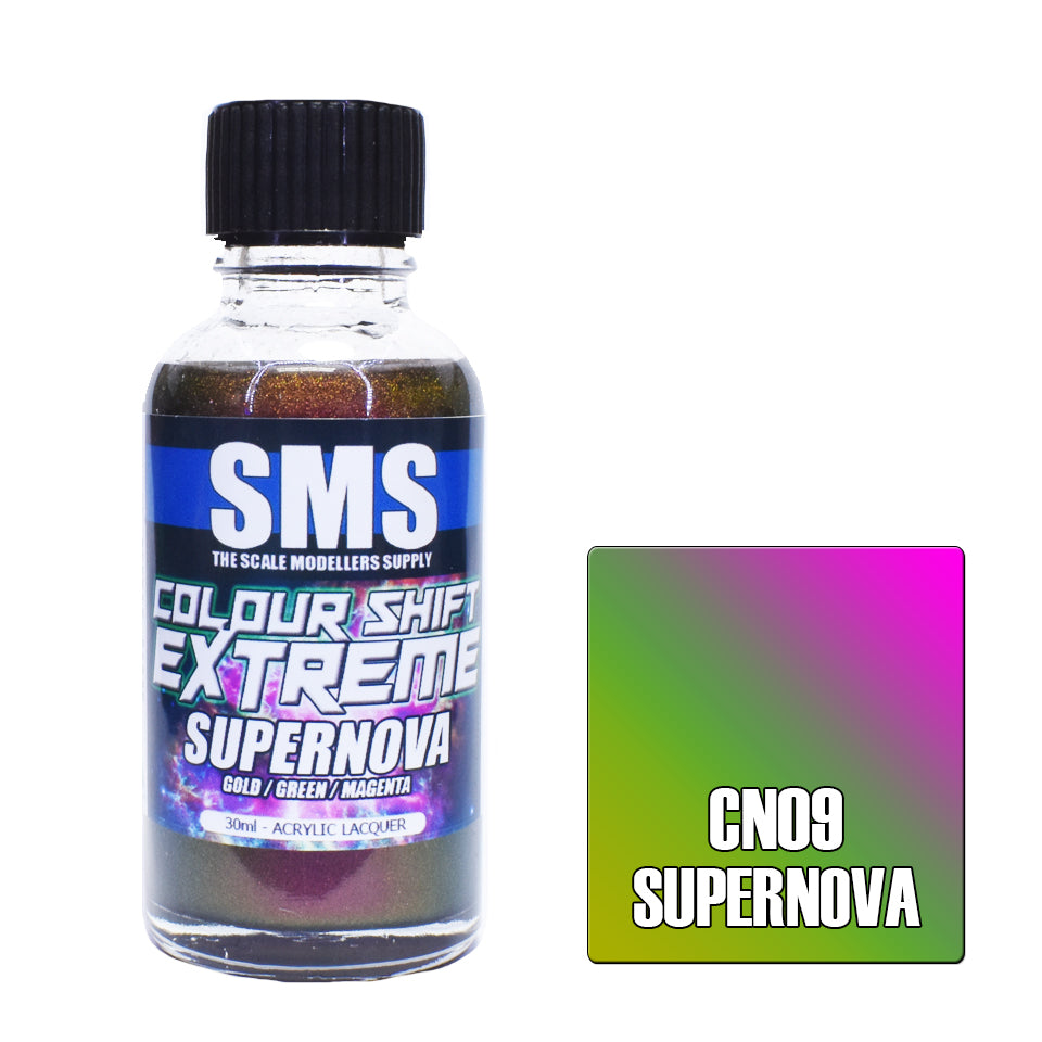 Airbrush Paint 30Ml Colour Shift Extreme Supernova Acrylic Lacquer Scale Modellers Supply