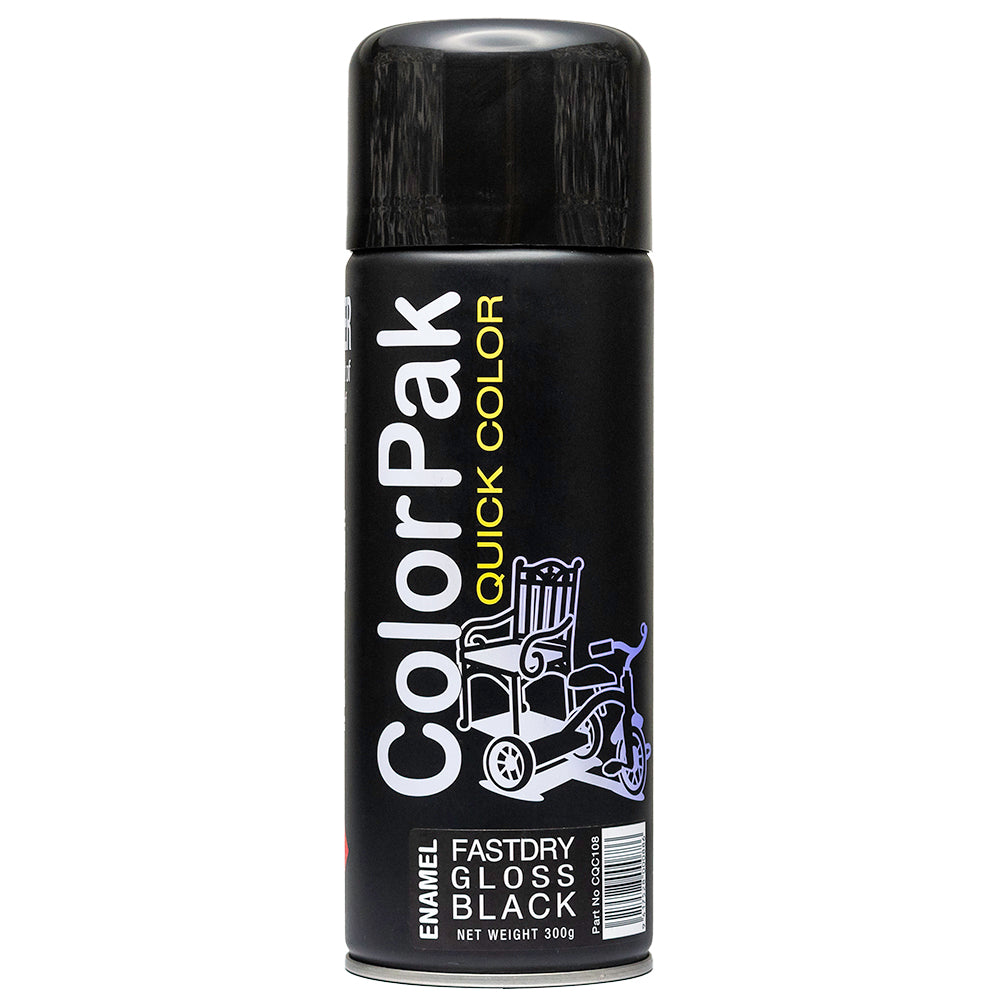 Colorpak Quick Color Aerosol Spraypaint Gloss Black