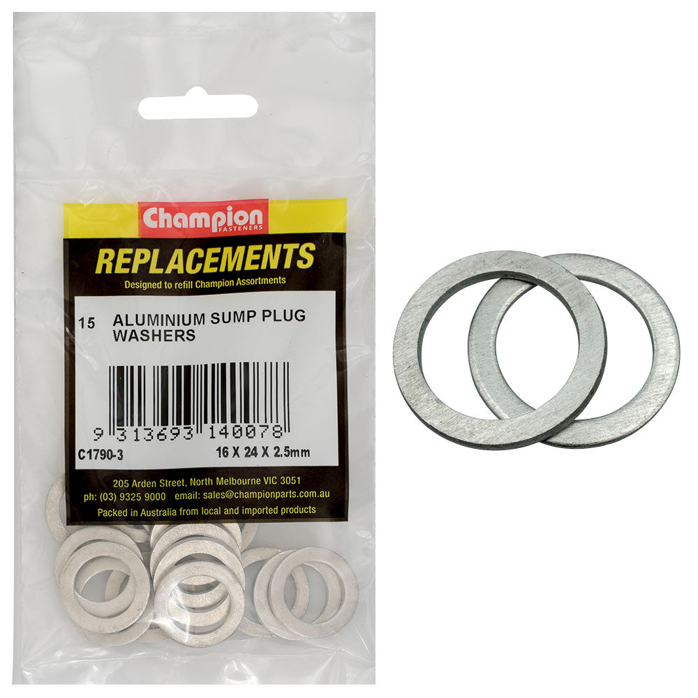 Champion M16 X 24Mm X 2.5Mm Aluminium Washer -15Pk