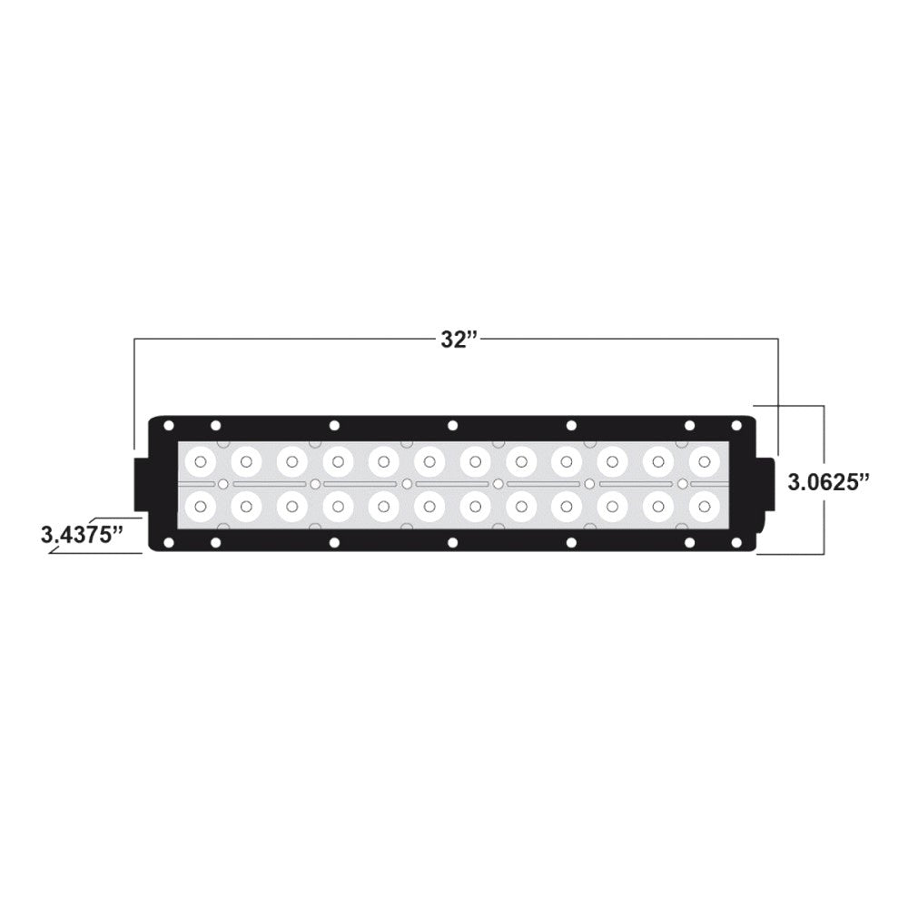 Daytona By Metra Light Bar 180W Dual Row Led 32"