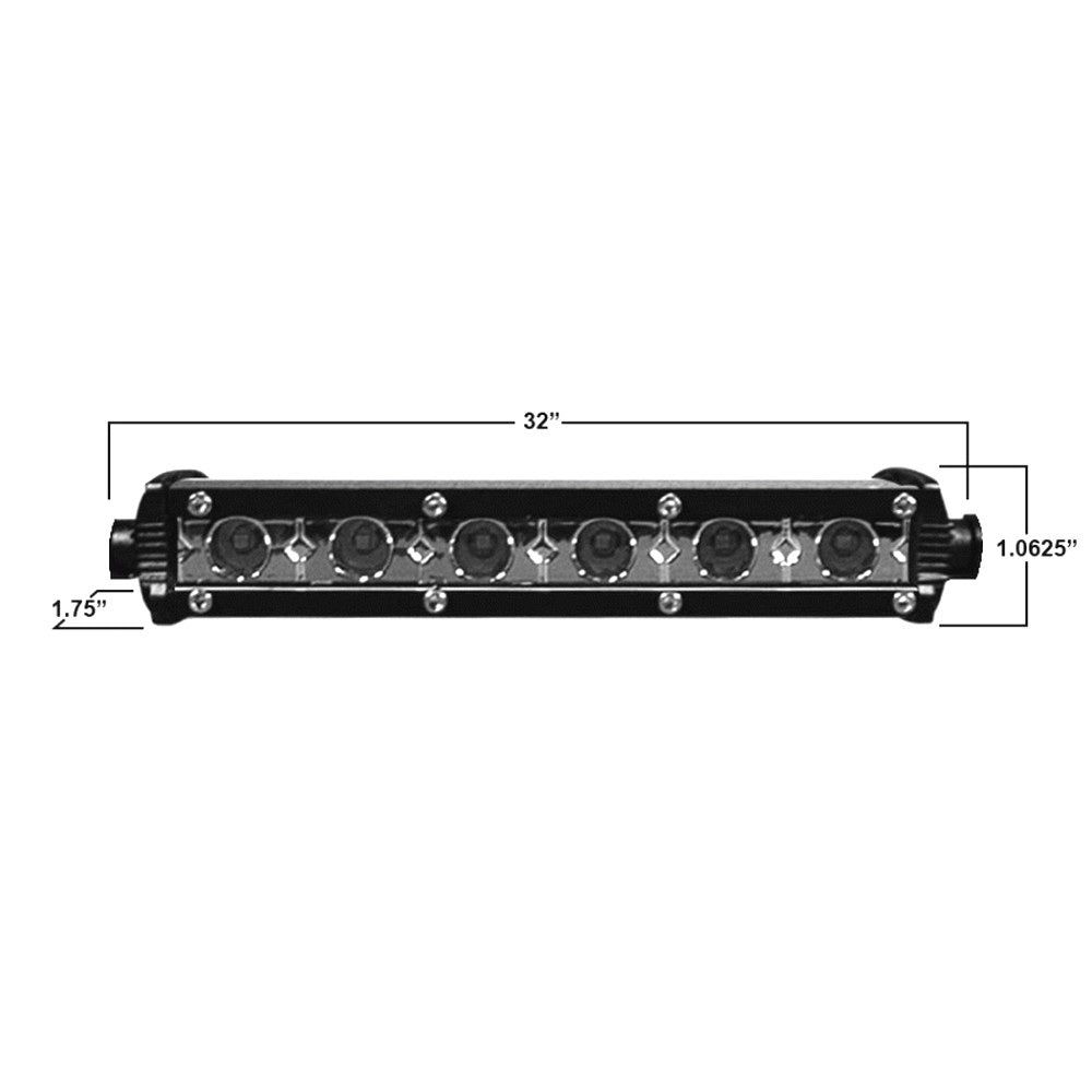 Daytona By Metra Lightbar Ultra Slim Single Row Led 32"