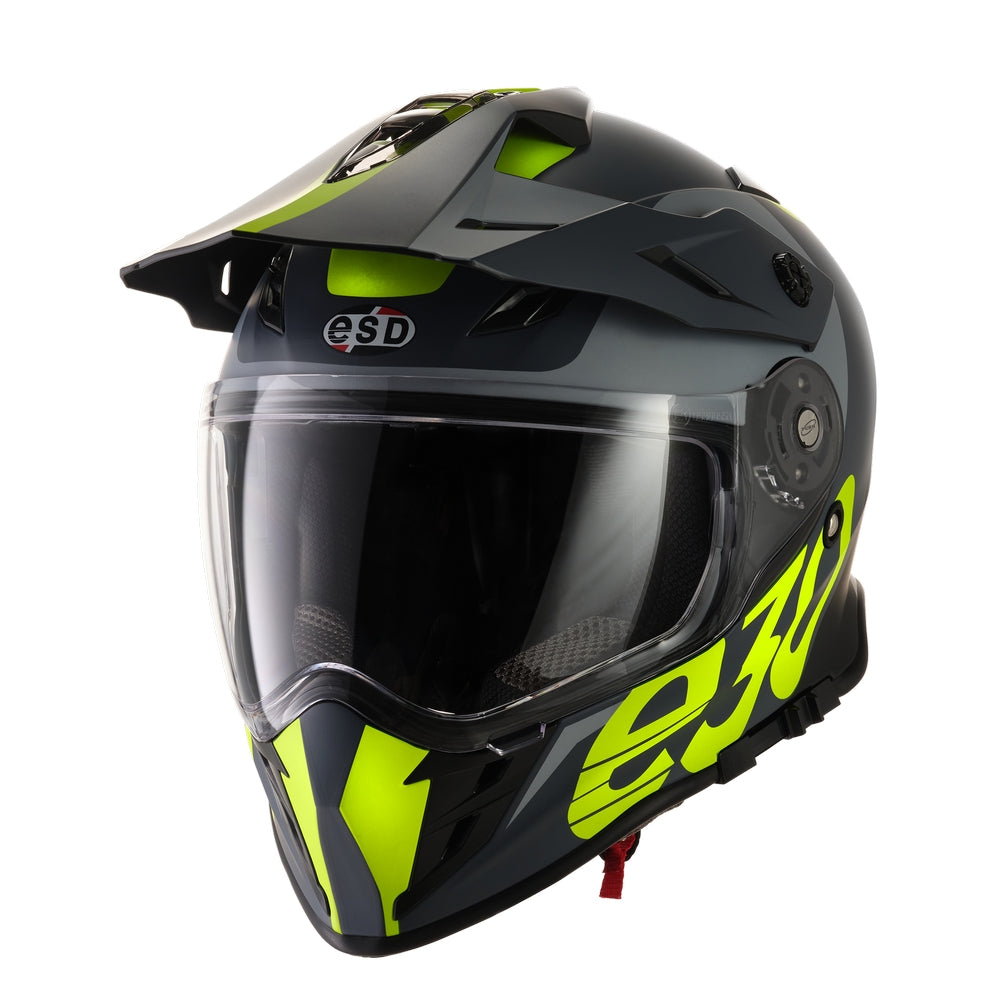 Adventure Motorcycle Helmet Eldorado E30 Xl Fluro Graphic