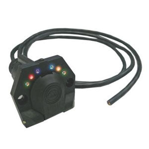 KT Pre Wired LED 7-Pin Round Trailer Socket -Small