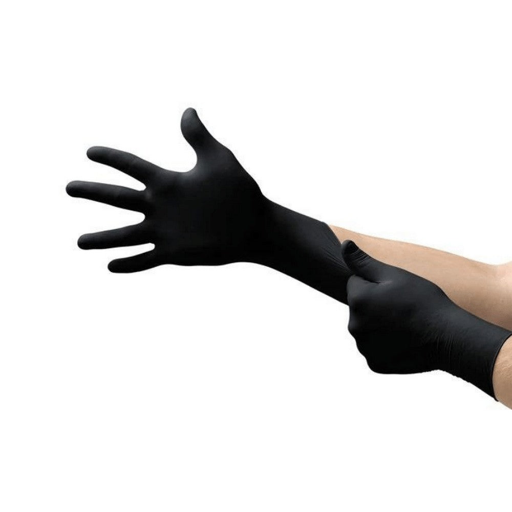 Amadex Panther Nitrile Gloves Black Size Xl 100Pcs Powder Free