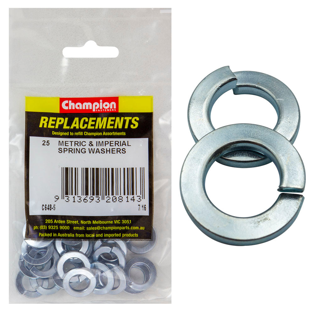 Champion 7/16In Flat Section Spring Washer -25Pk