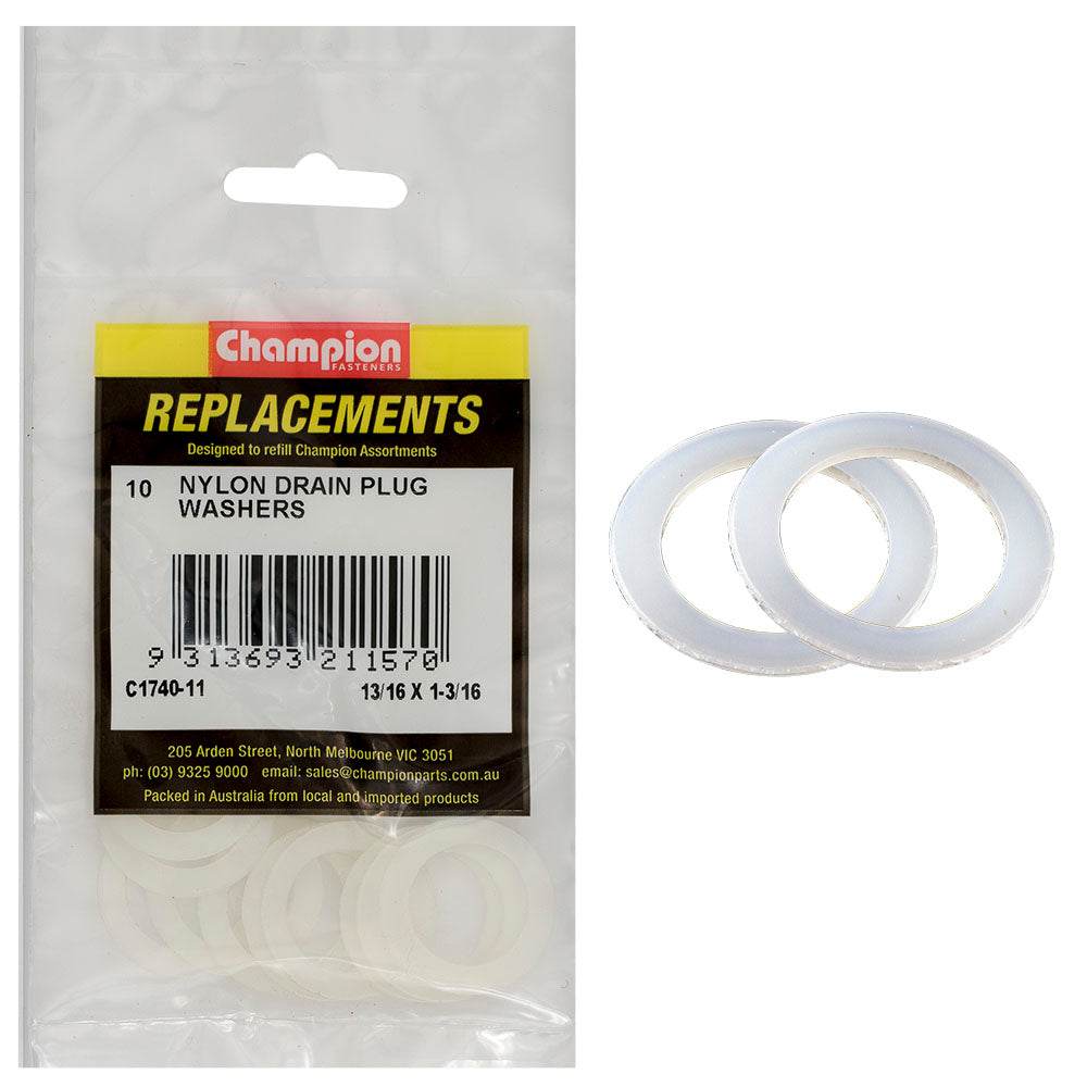 Champion 13/16In X 1-3/16In X 1/32In Nylon Washer -10Pk