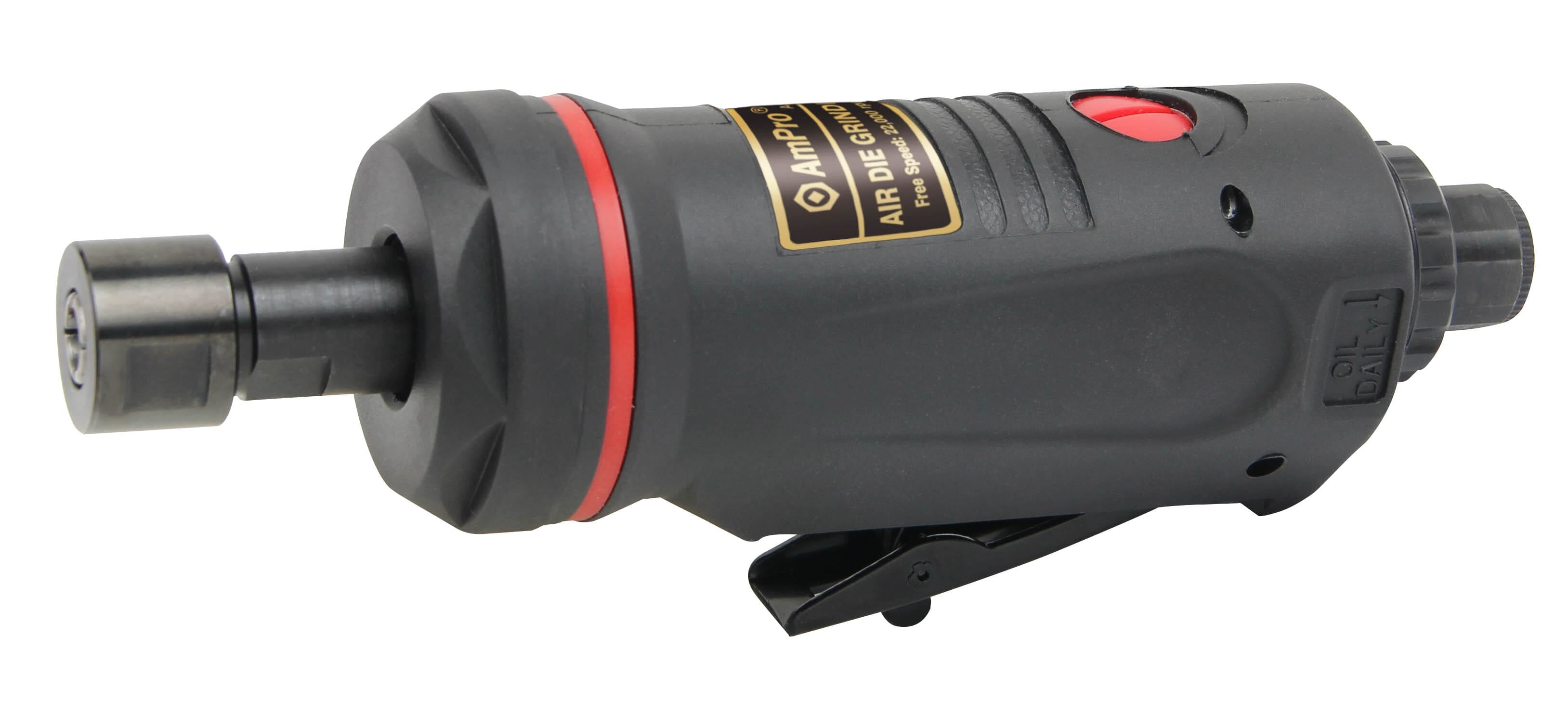 Ampro Heavy Duty Air Die Grinder With 6Mm And 1/4" Collets