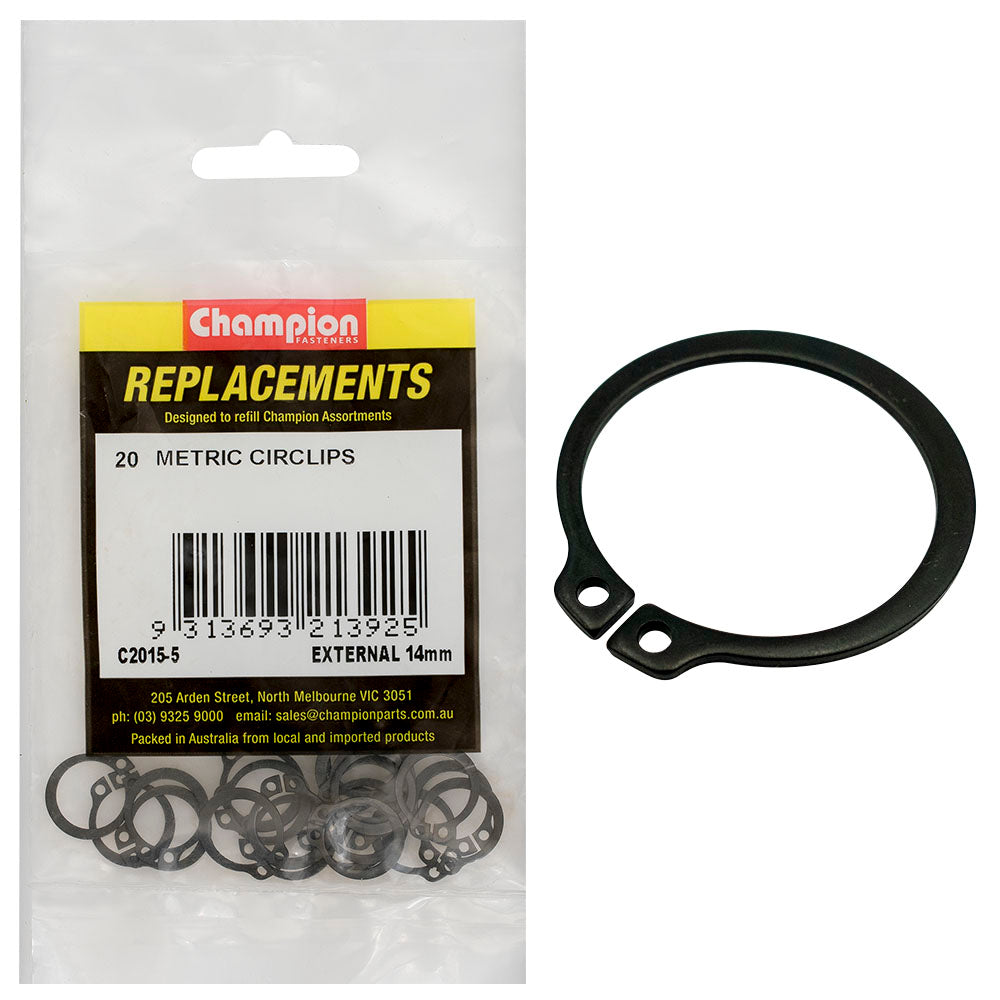 Champion 14Mm External Circlip -20Pk