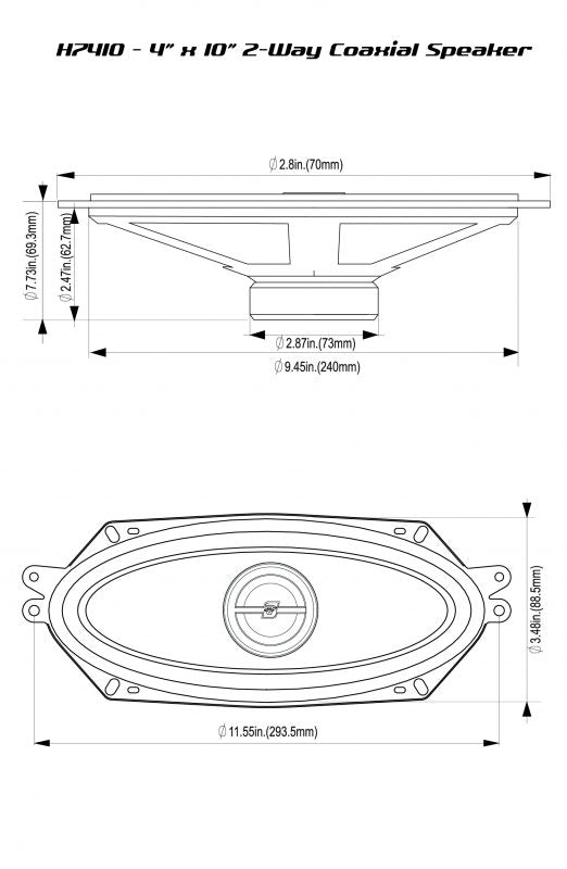 Cerwin Vega 4X10" Coaxial Speakers 320W Pair Hed 2 Way