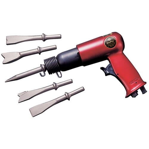 Ampro Air Hammer And 5Pc Chisel Kit