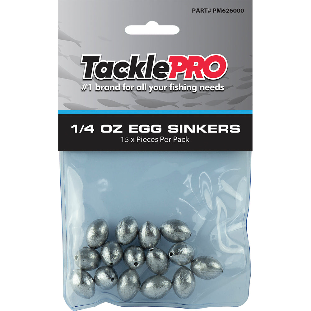 Tacklepro Egg Sinker 1/4Oz - 15Pc