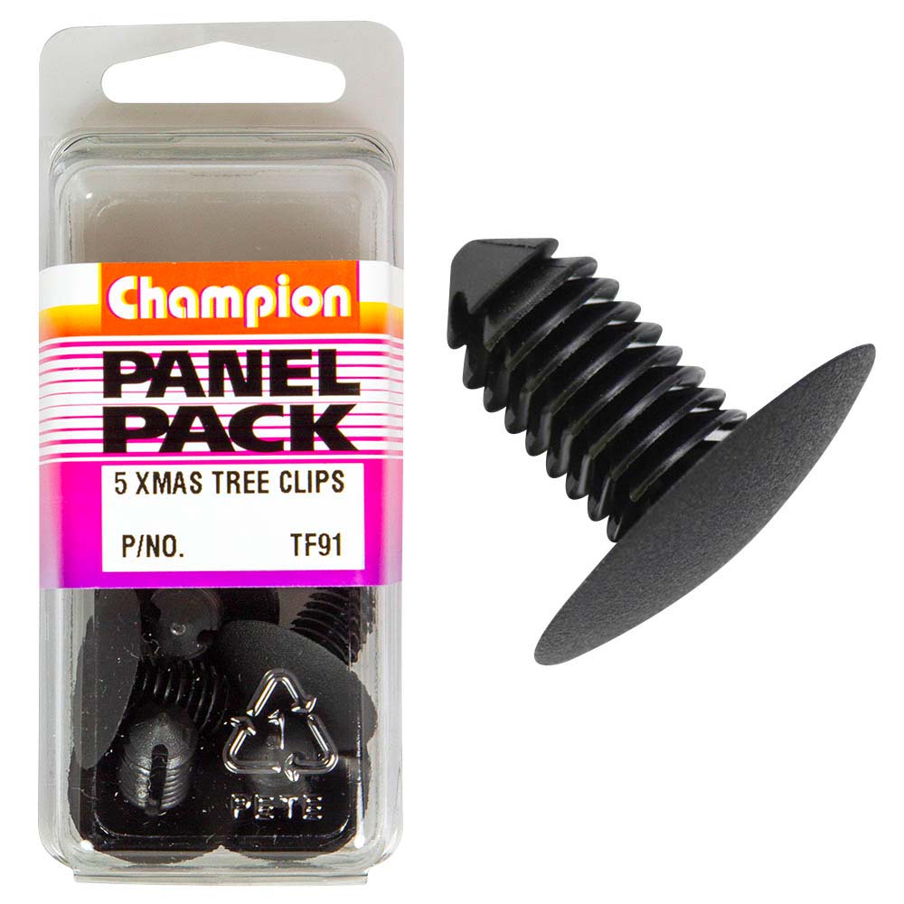 Champion Xmas Tree Clip Black 23.8Mm Hd X 19Mm -5Pk