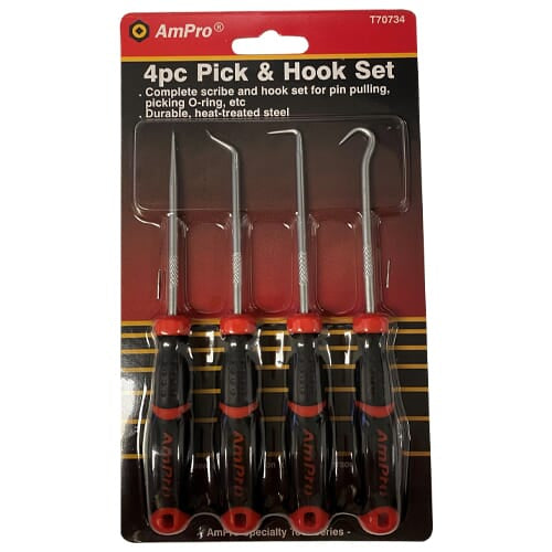 Ampro Hook Pick Set 4Pc