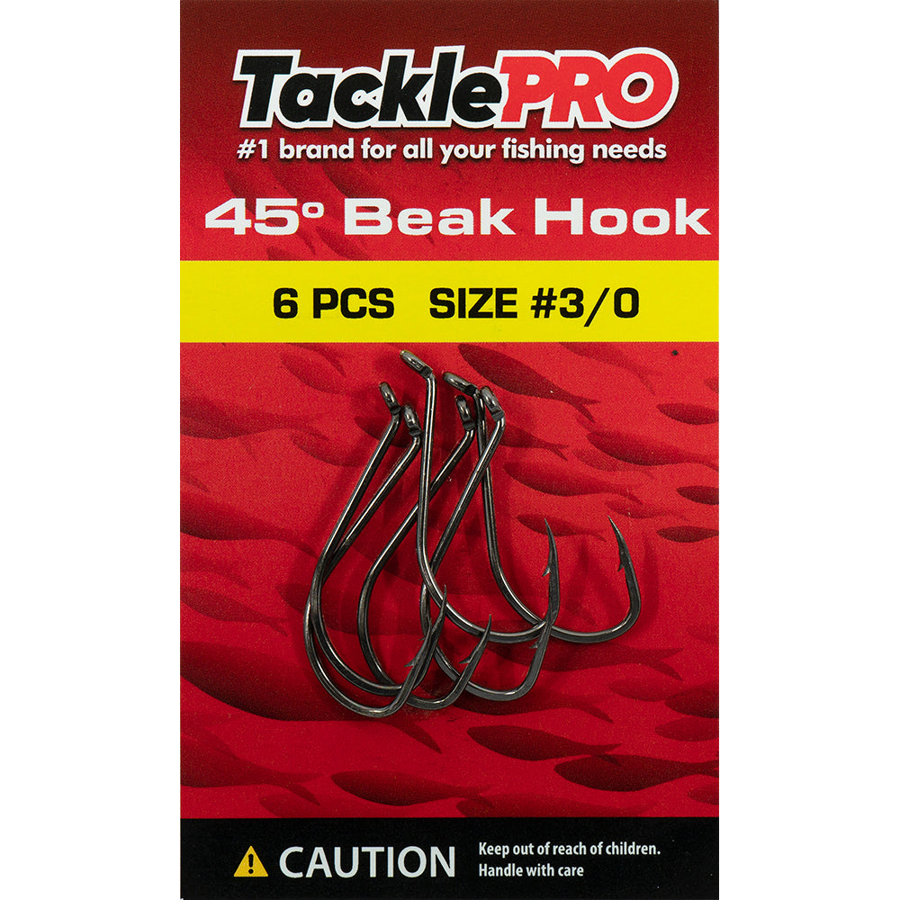 Tacklepro 45Deg. Beak Hook #3/0 - 6Pc