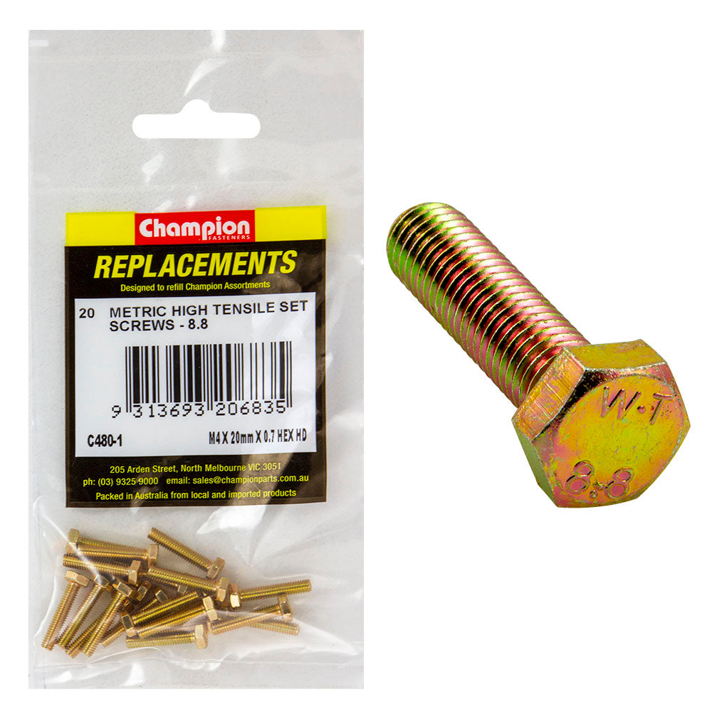 Champion 5/16Unc X 3/4In Set Screws/Nuts - Mini Jar -25Pk