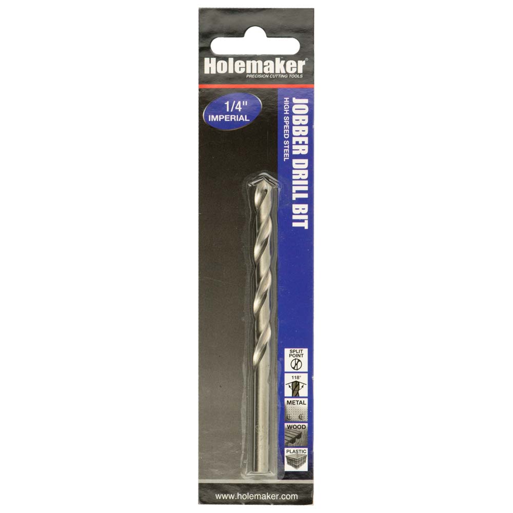 Holemaker Jobber Drill 1/4In - 1Pc (Carded)