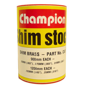 Champion Brass Shim Assortment 150Mm X 150Mm Sheet (4 Sizes)