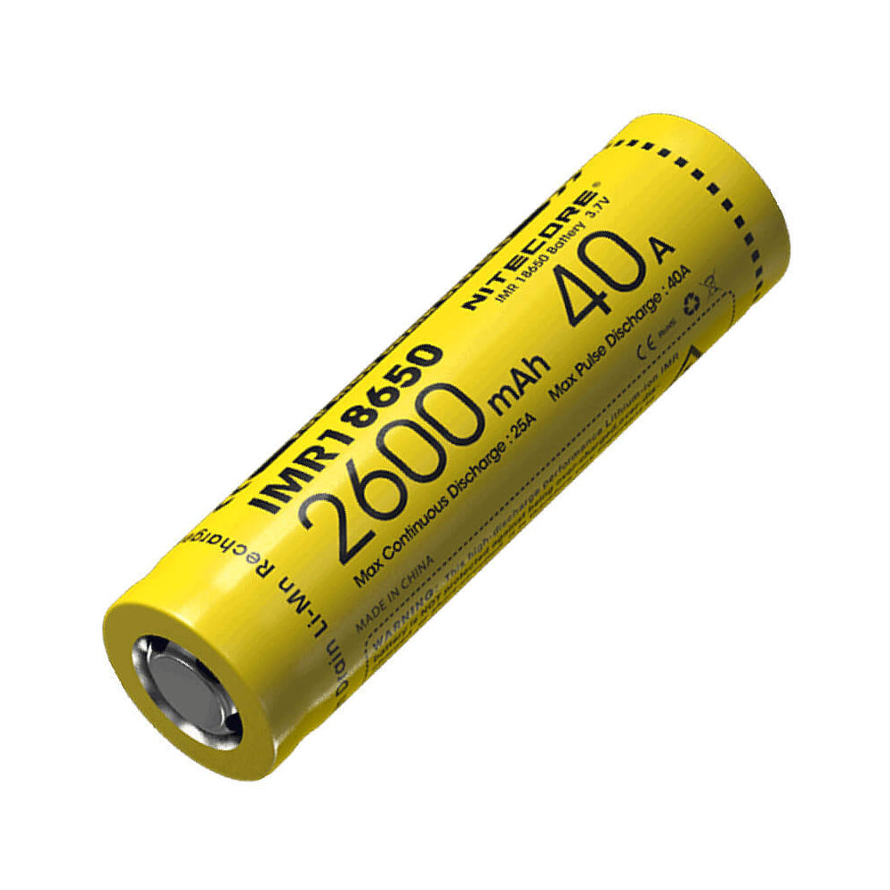 Nitecore 2600Mah Rechargeable 18650 Battery (3.7V, 850Mah)