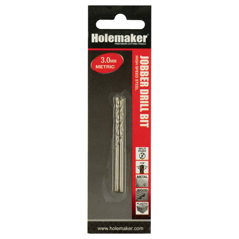 Holemaker Jobber Drill 3.0Mm - 2Pc (Carded)