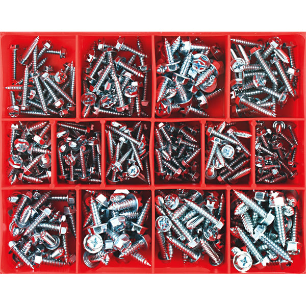 Champion 350Pc Hex Head Self Tapping Screw Assortment (Zinc)