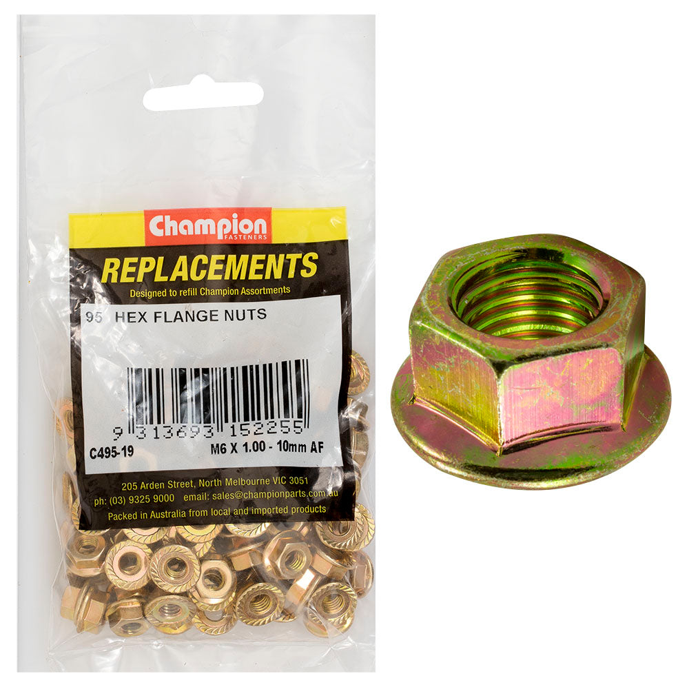 Champion M6 X 1.00 Nut (10Mm Af) -95Pk