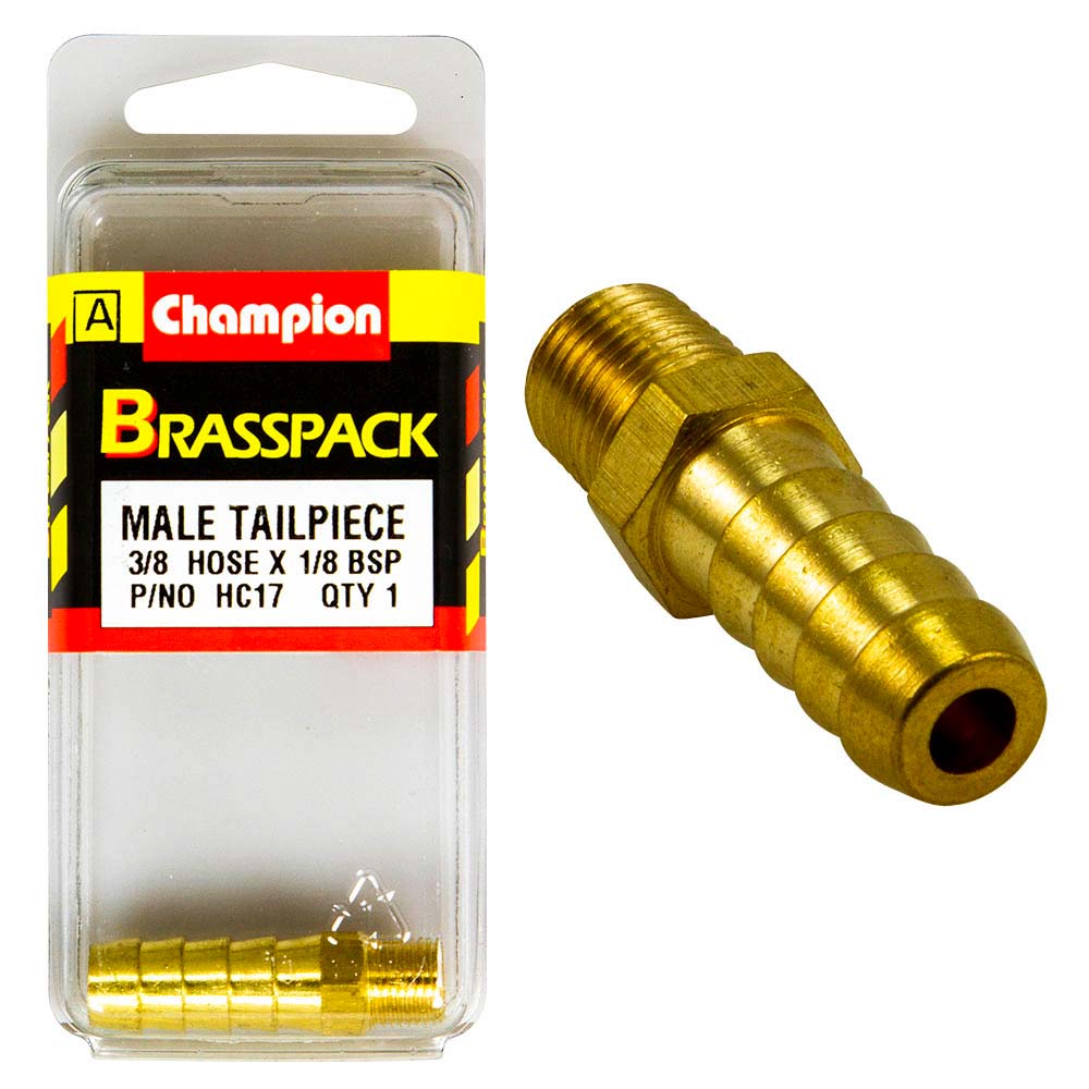 Champion Brass 3/8In X 1/8In Male Hose Barb