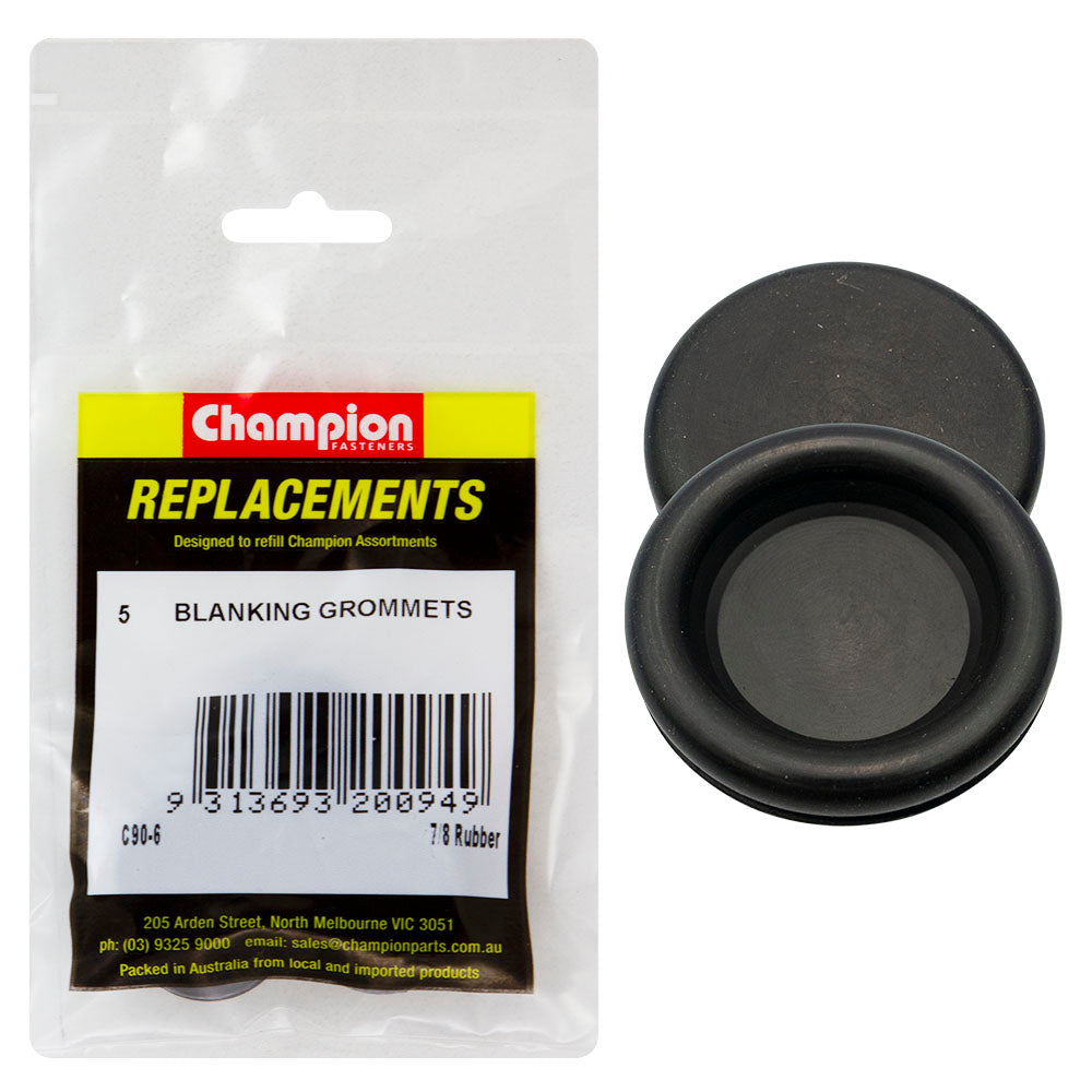 Champion 22Mm Rubber Blanking Grommets -5Pk