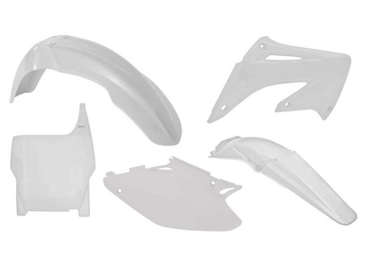 Complete Restyled Plastic Kit For Honda CR85R/CR85RB (2003-2007) - Red/White, 7-Piece