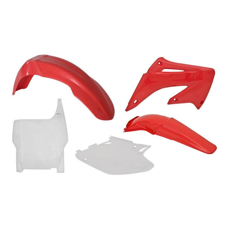 Plasticrtech Front&Rear Fenders Sidepanels&Radiator Shrouds&Front Numberplate Hondacr125R 250R 04-07