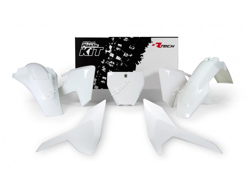 Plastic 5Pc Front/Rear Fenders Sidepanel &Radiator Shroud &Front Numberplate Husqvarna White